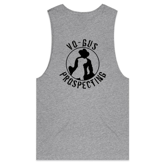 Vo-Gus Prospecting (AS Colour Barnard - Mens Tank Top Tee) - DESIGN ON BACK ONLY