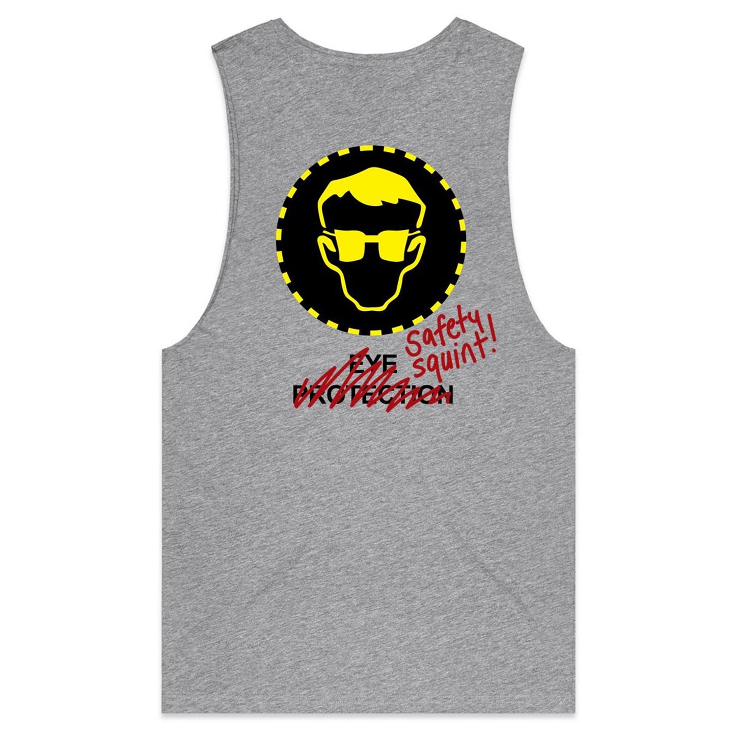 Safety Squint - (AS Colour Barnard - Mens Tank Top Tee) - DESIGN ONLY ON BACK