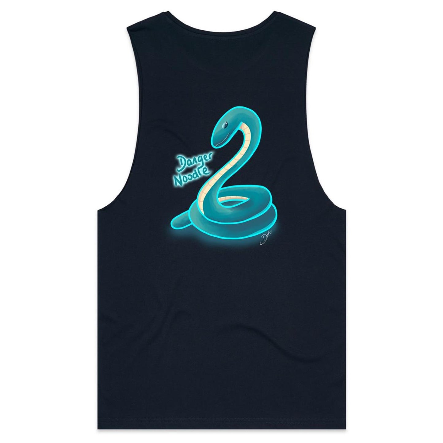 Danger Noodle (AS Colour Barnard - Mens Tank Top Tee) - DESIGN ON BACK ONLY