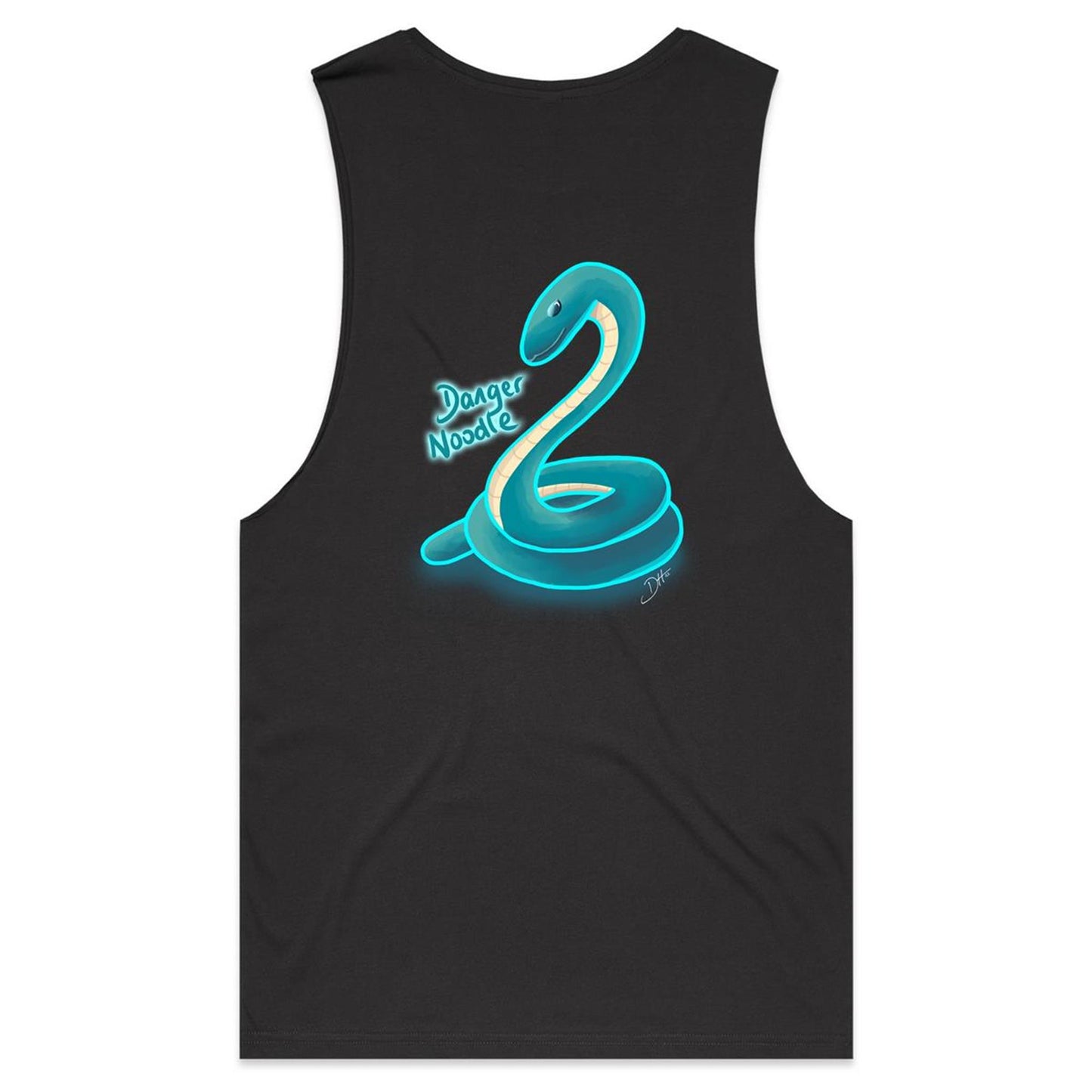 Danger Noodle (AS Colour Barnard - Mens Tank Top Tee) - DESIGN ON BACK ONLY