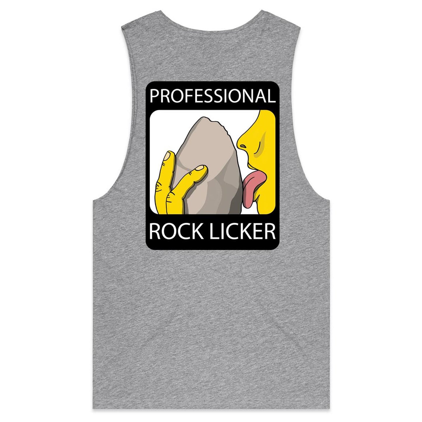 Professional Rock Licker (AS Colour Barnard - Mens Tank Top Tee) - DESIGN ON BACK ONLY