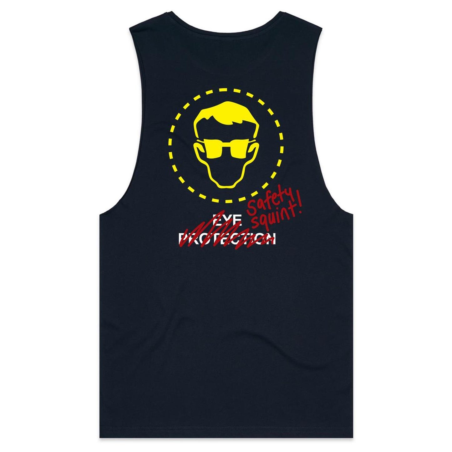 Safety Squint - (AS Colour Barnard - Mens Tank Top Tee) - DESIGN ONLY ON BACK