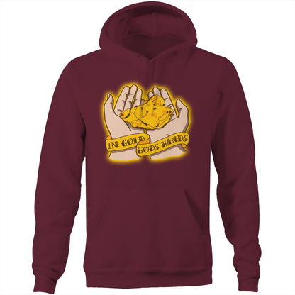 In Gold Gods Hands (AS Colour Stencil - Pocket Hoodie Sweatshirt)