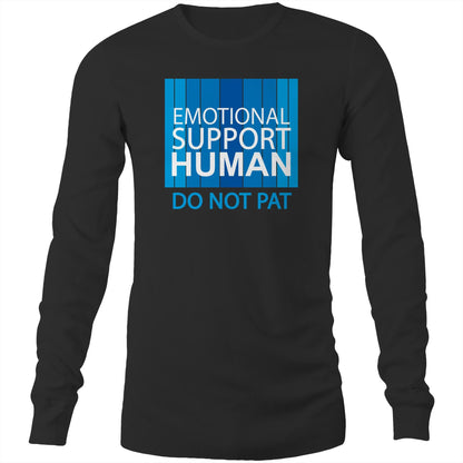 Emotional Support Human - BLUE (AS Colour Base - Mens Long Sleeve T-Shirt)