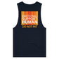 Emotional Support Human - Orange (AS Colour Barnard - Mens Tank Top Tee) - DESIGN ON BACK ONLY