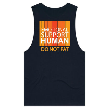 Emotional Support Human - Orange (AS Colour Barnard - Mens Tank Top Tee) - DESIGN ON BACK ONLY