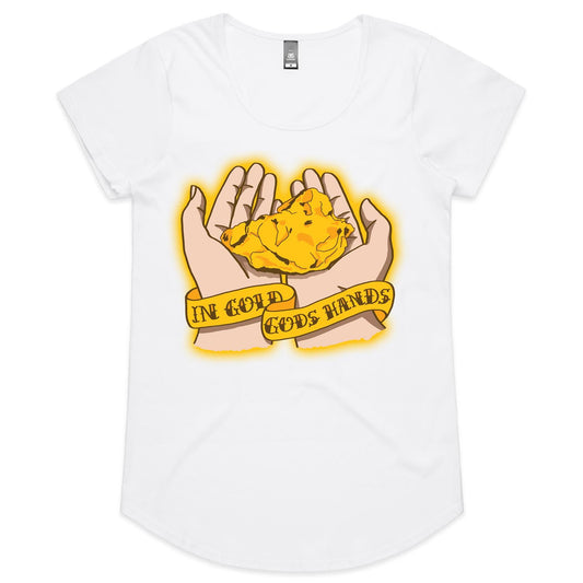 In Gold Gods Hands (AS Colour Mali - Womens Scoop Neck T-Shirt)