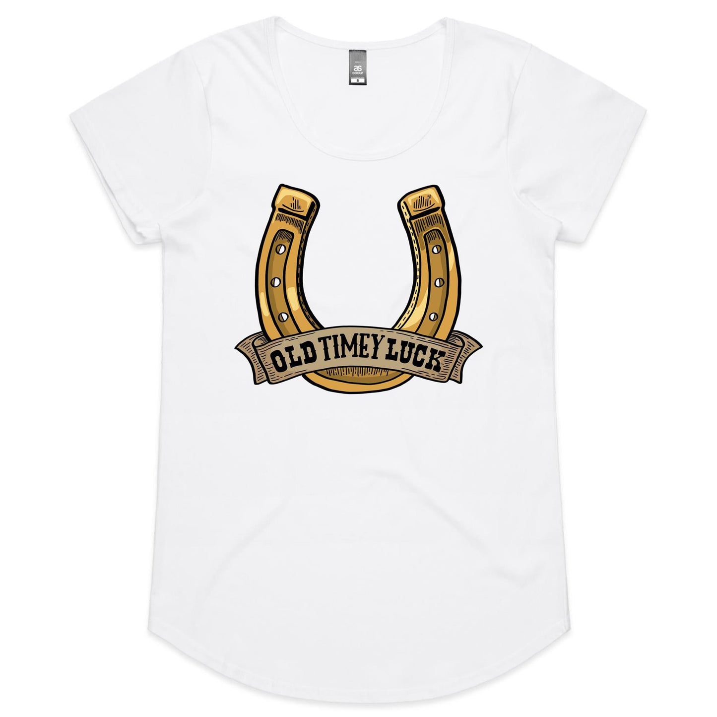 Old Timey Luck (AS Colour Mali - Womens Scoop Neck T-Shirt)