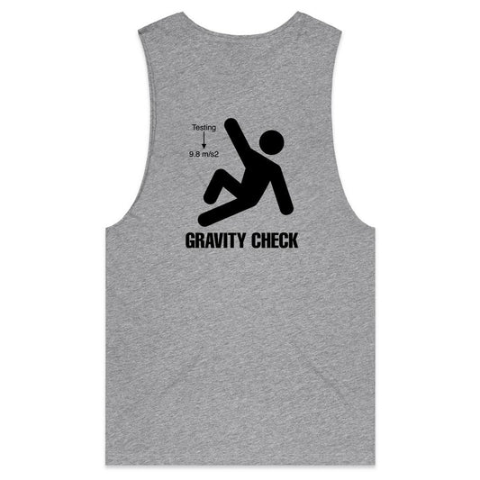 Gravity Check - (AS Colour Barnard - Mens Tank Top Tee) - DESIGN ON BACK ONLY