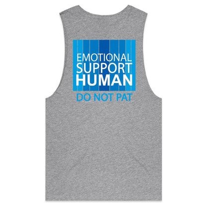 Emotional Support Human - BLUE (AS Colour Barnard - Mens Tank Top Tee) - DESIGN ON BACK ONLY