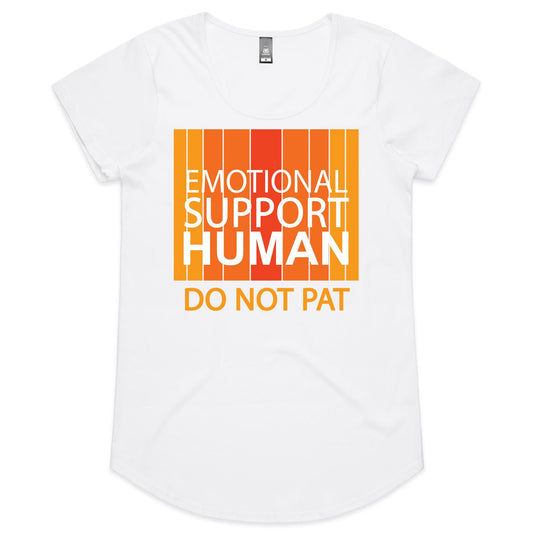 Emotional Support Human - ORANGE (AS Colour Mali - Womens Scoop Neck T-Shirt)