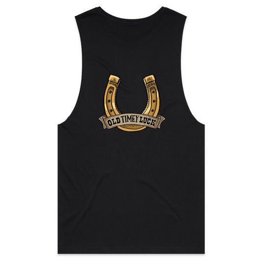 Old Timey Luck (AS Colour Barnard - Mens Tank Top Tee) - DESIGN ON BACK ONLY