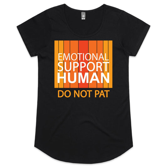 Emotional Support Human - ORANGE (AS Colour Mali - Womens Scoop Neck T-Shirt)